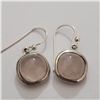 Image 1 : SILVER ROSE QUARTZ EARRINGS