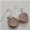 Image 2 : SILVER ROSE QUARTZ EARRINGS