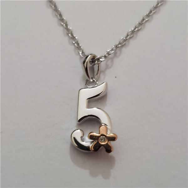 SILVER DIAMOND 16" NECKLACE