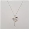 Image 2 : SILVER CZ 16" NECKLACE