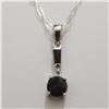 Image 1 : SILVER ONYX 16" NECKLACE