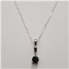 Image 2 : SILVER ONYX 16" NECKLACE