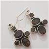 Image 1 : SILVER SMOKEY QUARTZ EARRINGS