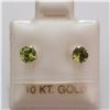 Image 1 : 10K YELLOW GOLD PERIDOT(0.64CT) EARRINGS