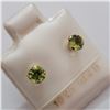 Image 2 : 10K YELLOW GOLD PERIDOT(0.64CT) EARRINGS