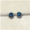 Image 1 : 14K WHITE GOLD DIAMONDS (I-1, BLUE,  0.38CT)