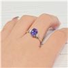 Image 2 : 10K WHITE GOLD TANZANITE(1.25CT) DIAMONDS