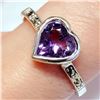 Image 1 : SILVER AMETHYST MARCASITE RING