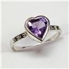 Image 3 : SILVER AMETHYST MARCASITE RING