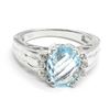 Image 1 : SILVER BLUE TOPAZ(4.35CT)  RHODIUM PLATED