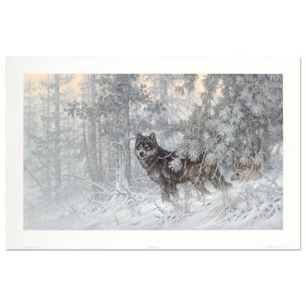 Larry Fanning (1938-2014),  Phantom of the North - Wolf  Limited Edition Lithograph, Numbered and Ha
