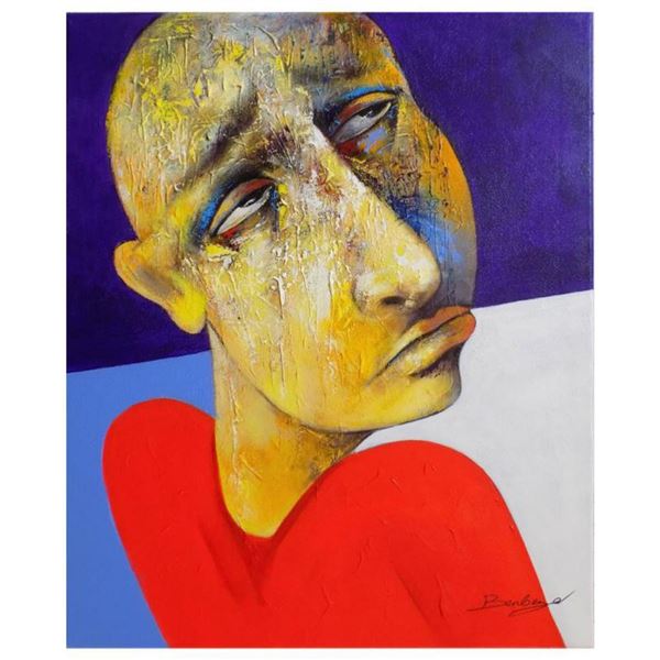 Berberyan, "On the Cusp" Hand Signed Original Painting on Canvas with Letter of Authenticity.