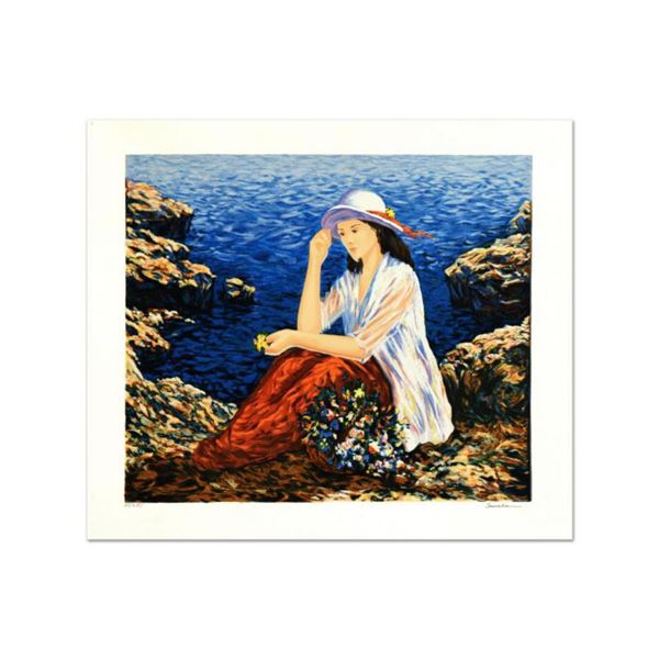Igor Semeko,  Lady by the Cliffside  Limited Edition Serigraph, Numbered and Hand Signed.