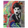 Image 1 : Nastya Rovenskaya- Original Oil on Canvas "Chaplin Is Hiding"