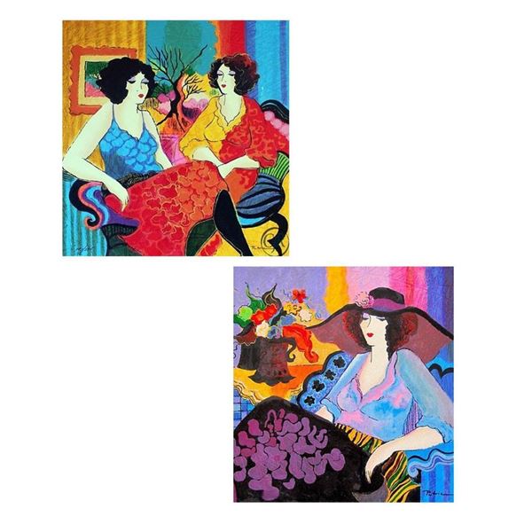 Patricia Govezensky- Set of 2 Serigraph on Paper "Noa and Models Talking"