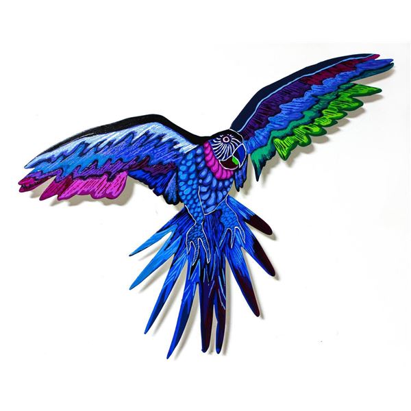 Patricia Govezensky- Original Painting on Laser Cut Steel "Macaw XXIII"