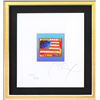 Image 2 : Peter Max- Original Lithograph "Flag with Heart on Blue (Mini)"