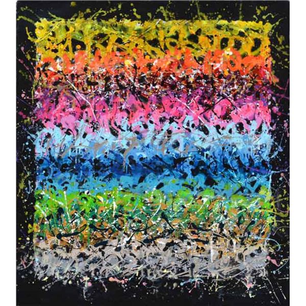 Pour- Acrylic on Canvas "Untitled"