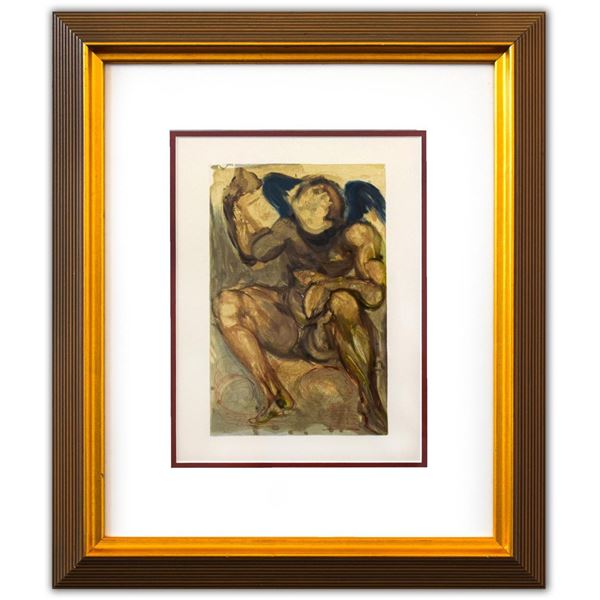 Salvador Dali- Original Color Woodcut on B.F.K. Rives Paper "Purgatory 15"