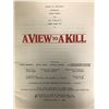 Image 2 : JAMES BOND 007 A VIEW TO A KILL PRESS MATERIAL w/ LOA