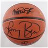 Image 1 : LARRY BIRD AND MAGIC JOHNSON DUAL SIGNED SPALDING BASKETBALL ( BECKETT COA)