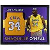 Image 1 : SHAQUILLE ONEAL Signed 33x37 Custom Framed Jersey Display (JSA COA) *SPORTS CARD EDITION*