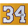 Image 2 : SHAQUILLE ONEAL Signed 33x37 Custom Framed Jersey Display (JSA COA) *SPORTS CARD EDITION*