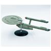 Image 1 : WILLIAM SHATNER AND GEORGE TAKAI DUAL SIGNED ENTERPRISE DIE CAST ( FROZEN POND COA)