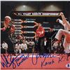 Image 2 : Ralph Macchio/William Zabka Framed Autographed Karate Kid 8X10 Photo (Frozen Pond COA)
