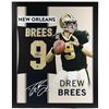 Image 1 : Drew Brees Signed 33x37 Custom Framed Jersey Display (JSA COA) *SPORTS CARD EDITION*