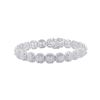 Image 1 : Baguette Diamond Link Bracelet 7-3/4 Cttw 14KT White Gold