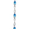 Genuine 1.16 ctw Blue Topaz & Diamond Bracelet 14KT White Gold - REF-62P3H