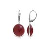 Image 1 : Genuine 46.15 ctw Ruby & Diamond Earrings 14KT White Gold - REF-78R3P