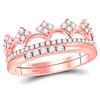 Round Diamond Fashion Band Ring 3/8 Cttw 14KT Rose Gold