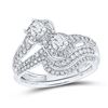 Diamond Bridal Wedding Ring Band Set 1 Cttw 14KT White Gold