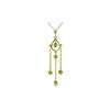 Genuine 1.50 ctw Peridot Necklace 14KT Yellow Gold - REF-29H7X