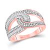Baguette Diamond Intertwined Band Ring 3/4 Cttw 14KT Rose Gold
