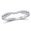 Image 1 : Round Diamond Contour Wrap Ring Guard Enhancer 1/6 Cttw 14KT White Gold