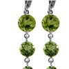 Image 1 : Genuine 7.8 ctw Peridot Earrings 14KT White Gold - REF-46V3W