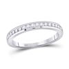 Image 1 : Round Diamond Wedding Single Row Band 1/4 Cttw 14KT White Gold