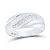 Image 1 : Round Diamond Single Row Band Ring 1/4 Cttw 10KT White Gold