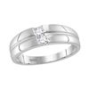 Image 1 : Round Diamond Band Ring 1/4 Cttw 10KT White Gold