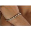 Natural 3.32 ctw Diamond Eternity Tennis Bracelet 14K White Gold - REF-293R5K