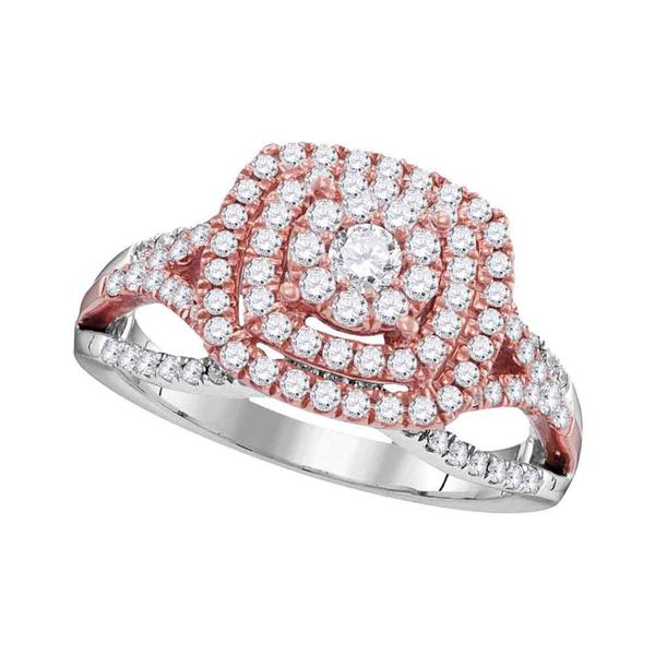 Diamond Solitaire Bridal Wedding Engagement Ring 1 Cttw 10KT Two-tone Gold