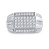 Image 2 : Round Diamond Cluster Ring 1-1/4 Cttw 10KT White Gold