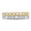 Image 2 : Round Diamond 2-piece Stackable Band Ring 1/2 Cttw 10KT Two-tone Gold