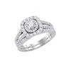 Diamond Bridal Wedding Ring Band Set 1-1/2 Cttw 14KT White Gold