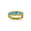 Genuine 2.25 ctw Blue Topaz Ring 14KT Yellow Gold - REF-54V2W