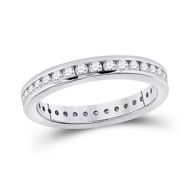 Round Diamond Eternity Wedding Band 7/8 Cttw 14KT White Gold