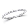 Image 1 : Round Diamond Stackable Band Ring 1/6 Cttw 10KT White Gold